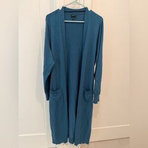 Torrid Teal Open Front Cardigan Duster